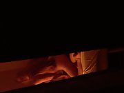 Voyeur mature couple on bed in the motel sneaky camera filming