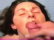 Amateur slur wife loves to suck cock and catch cum