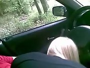 In the car with prostitute having cock sucked off without a condom