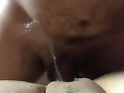 Squirting wife shooting out female ejaculate with each thrust
