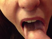 Kelly Eats a Small Load of Cum Ejaculated Into Her Mouth