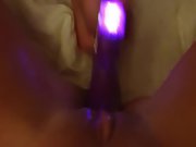 Wife's pussy getting fucked by vibrator