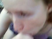 Blowjob outdoors while lusty wife wanted dick in her mouth to suck